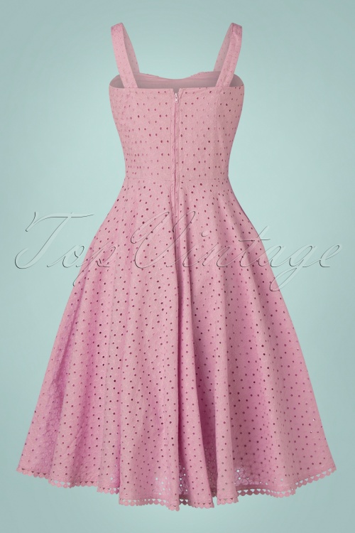 Timeless - 50s Valerie Swing Dress in Lilac Pink 5