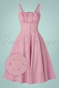 Timeless - 50s Valerie Swing Dress in Lilac Pink 2