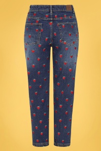 Bunny - 50s Strawberry Jeans in Denim Blue 4