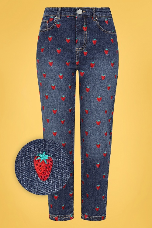 Bunny - 50s Strawberry Jeans in Denim Blue