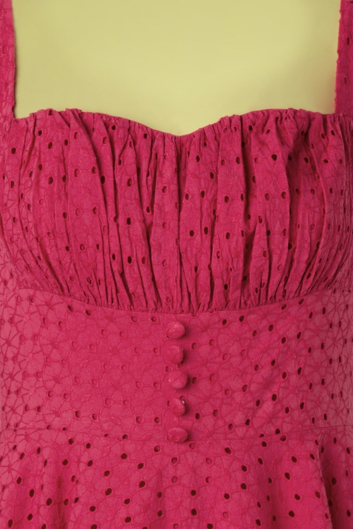 Timeless - 50s Valerie Swing Dress in Cerise Pink 6