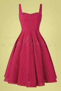 Timeless - 50s Valerie Swing Dress in Cerise Pink 7
