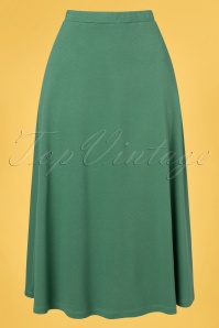 King Louie - 60s Juno Milano Crepe Skirt in Smoke Green 2