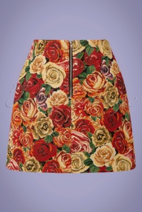 Louche - 70s Aubin Roses Jacquard Skirt in Multi 3