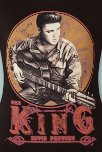 Rumble59 - T-Shirt Young Elvis Presley Années 50 en Noir 2