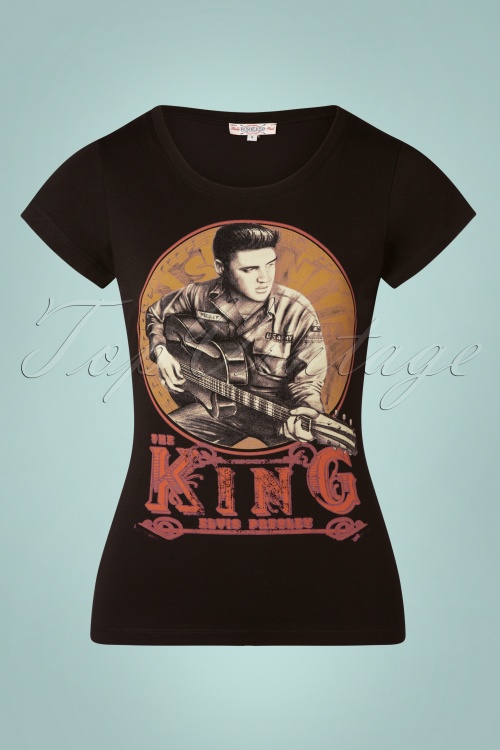 Rumble59 - 50s Young Elvis Presley T-Shirt in Black