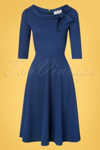 Vintage Chic for Topvintage - Beverly Swing Kleid in Königsblau 2