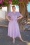 40s Irene Cross Over Swing Dress in Lilac
