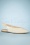 Tamaris 50s Mindy Patent Slingback Flats in Ivory