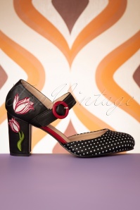 Banned Retro - Country club sharona pumps in zwart 5