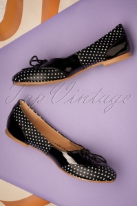 Banned Retro - Chaussures Plates Oxford Isabella Années 50 en Noir
