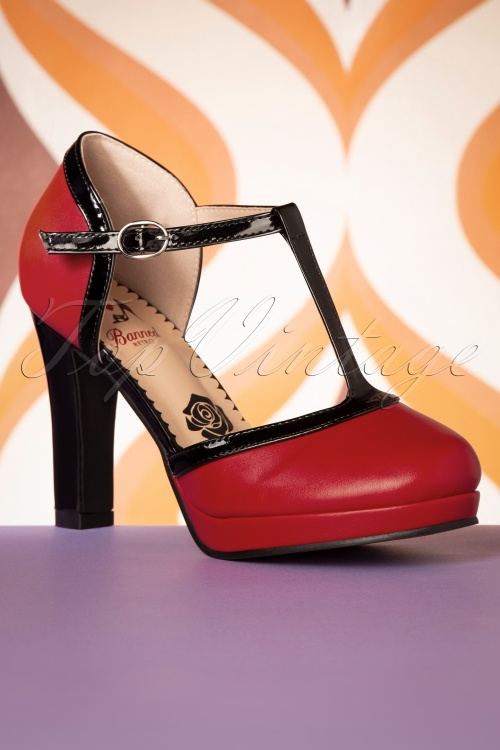 Banned Retro - 50s Country Rose Heels in Red 2
