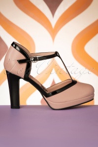 Banned Retro - Country Rose Pumps in Nude  4