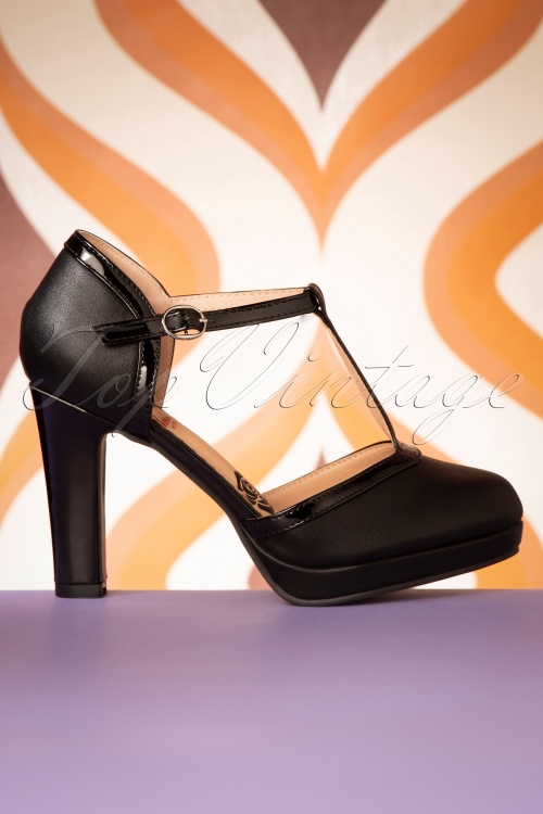 Banned Retro - 50s Country Rose Heels in Black 4
