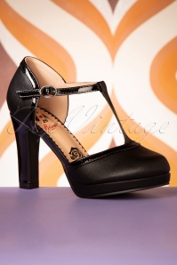 Banned Retro - Country Rose Pumps in Zwart 2