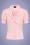 Collectif Clothing 40s Erika Sweetheart Blouse in Pink