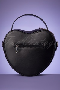 Banned Retro - 50s Rockabillly Heart Handbag in Black and Leopard 6