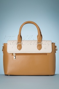 Banned Retro - 50s Coquille Handbag in Tan 6