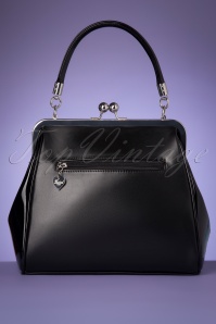 Banned Retro - 50s Country Rose Bag in Black  6