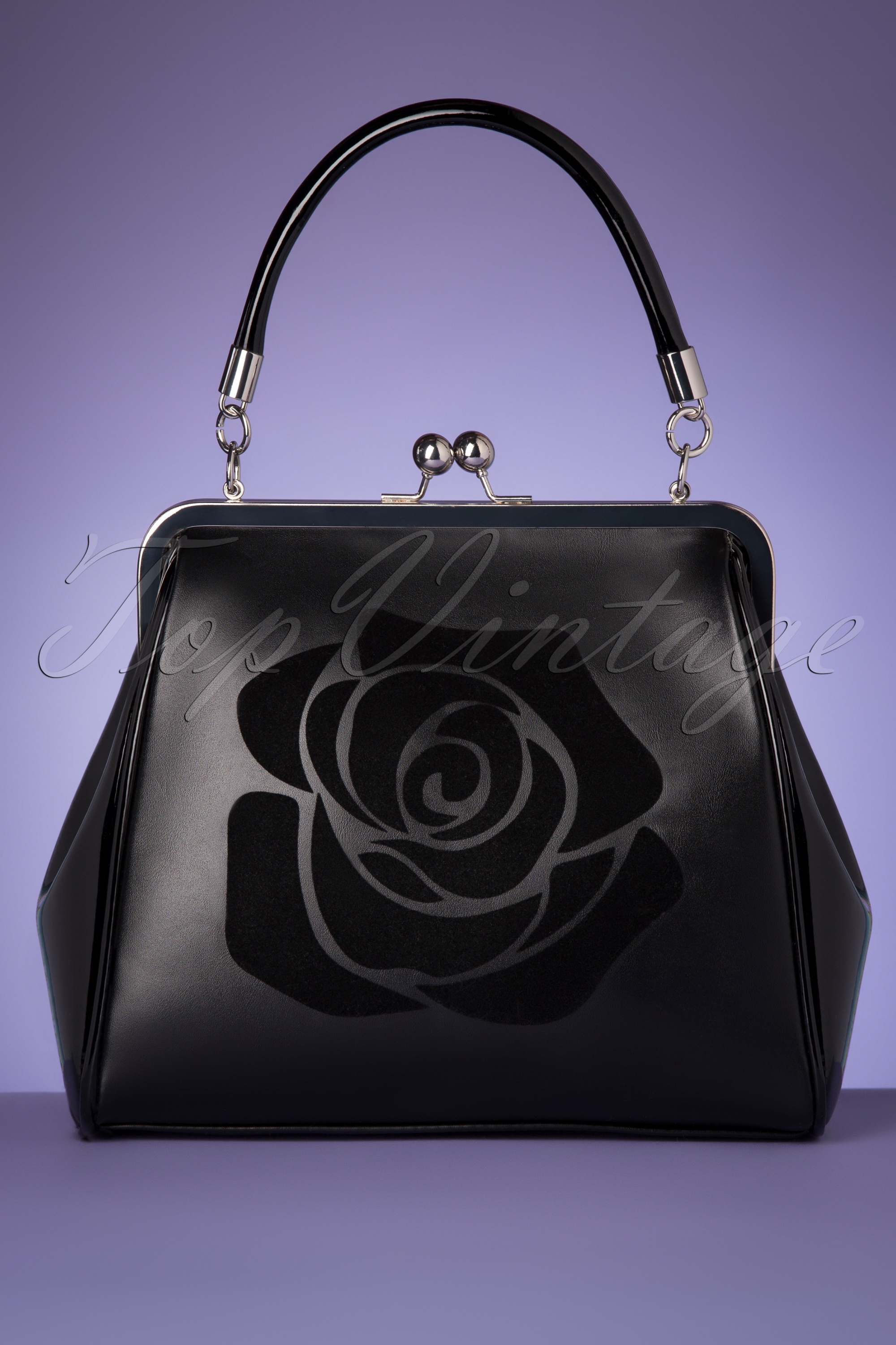 Banned Retro - Country Rose Tas in Zwart