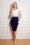 Hearts And Roses 41318 Pencil Dress Navy White 20220202 021L