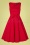 50er Bodine Bow Swing Kleid in Rot
