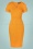 50er Whitney Wiggle Kleid in Honig Gelb