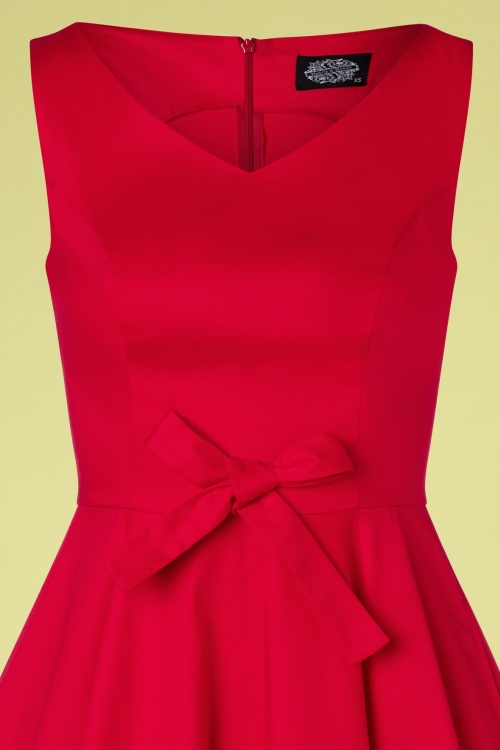 Hearts & Roses - Bodine Bow Swing Kleid in Rot 3