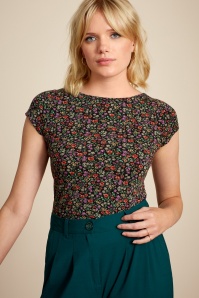King Louie - 60s Lily Hermosa Top in Black 2