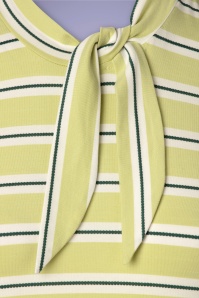 Banned Retro - 50s Clara Stripes Top in Lime 3