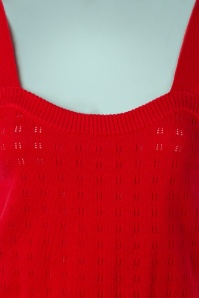 Banned Retro - 60s Dora Strap Knit Top in Red 3