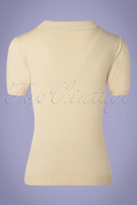 Banned Retro - Beth Knit Top in Creme 3