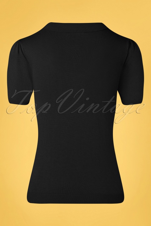 Banned Retro - 50s Beth Knit Top in Black 2