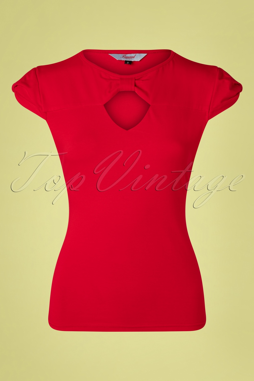 50s Be Free Jersey Top in Red