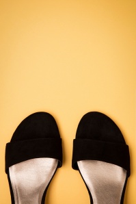 Tamaris - 60s Suedine Sandals in Black 3