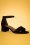 60s Suedine Sandals in Black