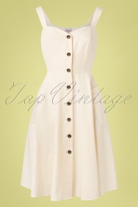 Banned Retro - Sandy Swing Kleid in Creme