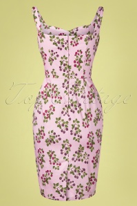 Banned Retro - 50s Summer Berry Pencil Dress in Lilac 2