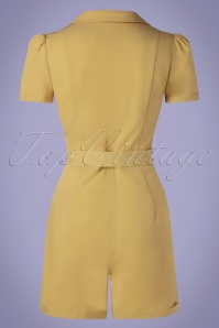 Banned Retro - 50s Viola Playsuit in Mustard 2