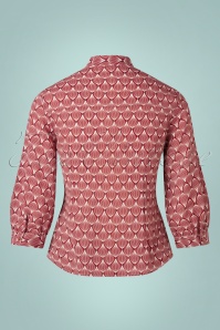 Banned Retro - 50s Globe Girl Blouse in Red 2