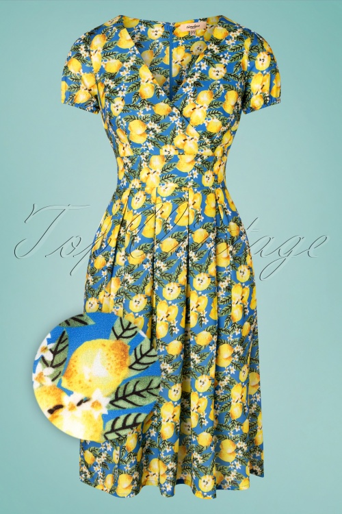 Timeless - Fin Lemon Swing Kleid in Blau 2