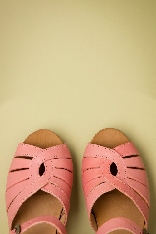 Grunbein 40538 Anja Clogs Pink Wood 220208 606W