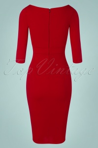 Vintage Chic for Topvintage - 50s Vicky Pencil Dress in Lipstick Red 3