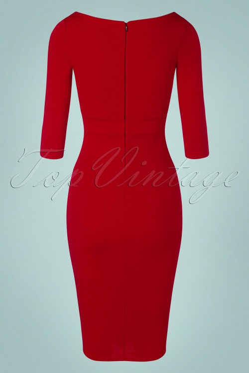 Vintage Chic for Topvintage - 50s Vicky Pencil Dress in Lipstick Red 3
