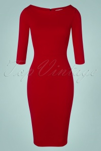 Vintage Chic for Topvintage - 50s Vicky Pencil Dress in Lipstick Red