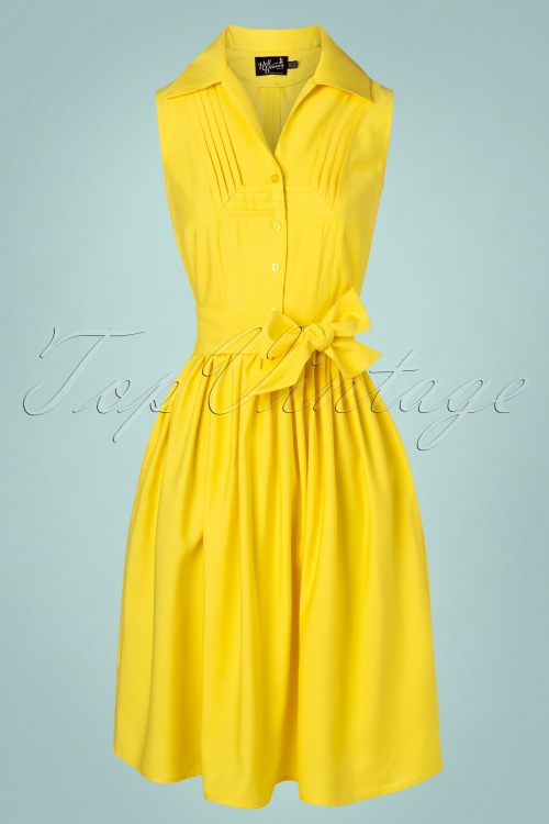 Bunny - 50s Cry Baby Dress in Yellow 2