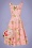 Vestido de Swing Floral Leslie de los años 50 en Rosa
