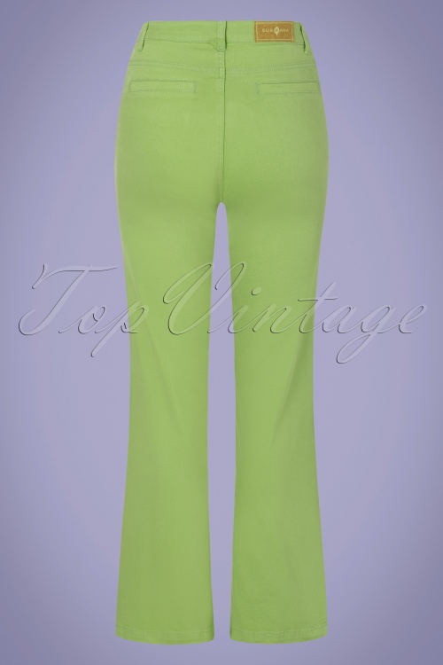Surkana - 70s Betsy Bell Bottom Trousers in Green 2