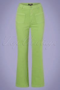 Surkana - 70s Betsy Bell Bottom Trousers in Green