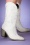 70s Necka Floral Western Boots in Gebroken Wit